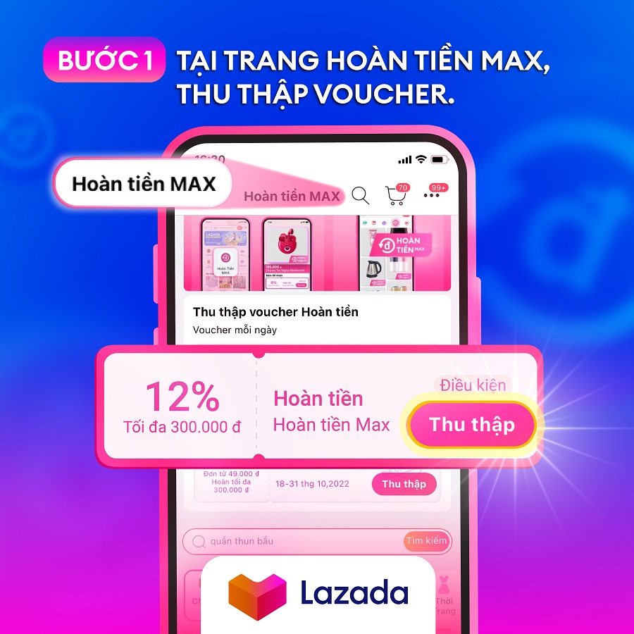 lazada hoàn tiền max