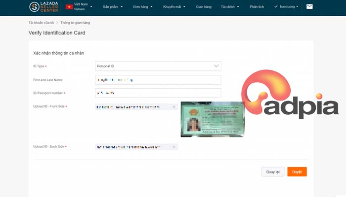 Bước 5: c&aacute;ch đăng k&yacute; b&aacute;n h&agrave;ng tr&ecirc;n lazada 