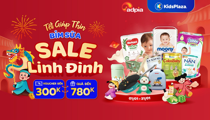 ️[KIDSPLAZA] Tết Giáp Thìn - Bỉm sữa sale linh đình