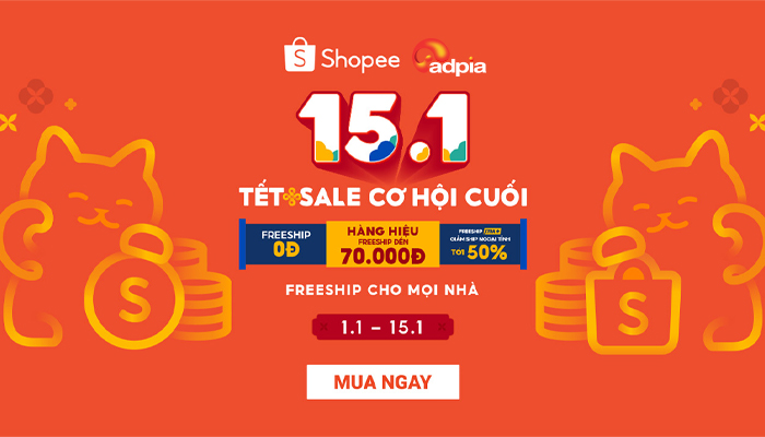 [SHOPEE] 15.1 Tết sale cơ hội cuối