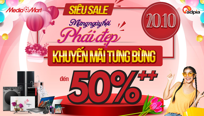[MEDIAMART] Mừng ngày hội phái đẹp - Khuyến mãi tưng bừng
