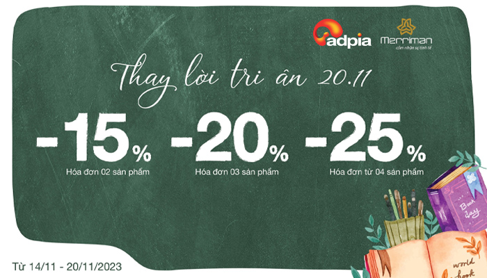 [MERRIMAN] Tri ân 20.11 - Merriman ưu đãi đến 25%