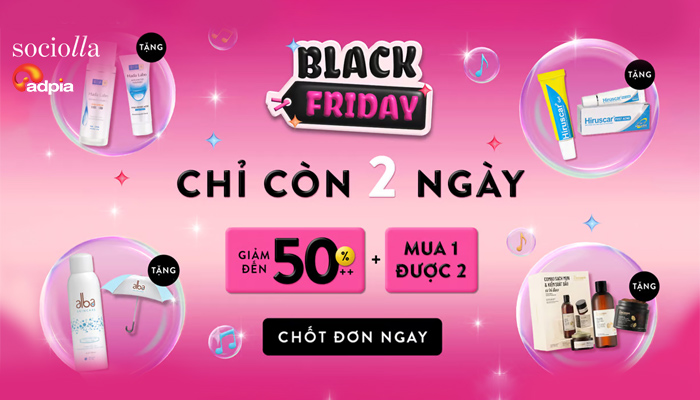 [SOCIOLLA] Đón chờ Black Friday - Siêu deal đến 50++ bùng cháy