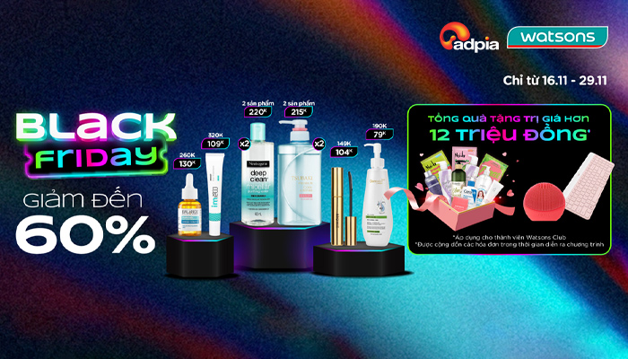 [WATSONS] Black Friday - Giảm đến 60%