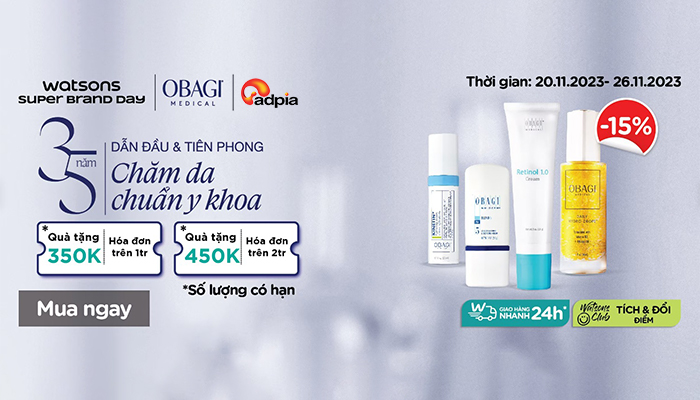 [WATSONS x OBAGI] Super Brand Day - Chăm da chuẩn y khoa