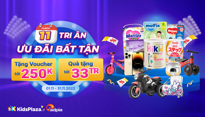 [KIDSPLAZA] Tháng 11 tri ân - Ưu đãi bất tận
