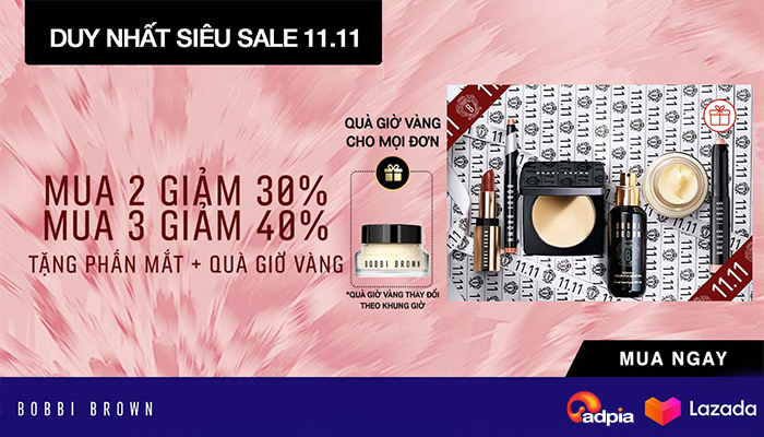 [LAZADA] Bobbi Brown ưu đãi 11.11