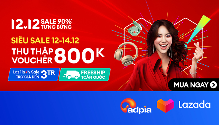 [LAZADA] 12.12 Sale 90% tưng bừng