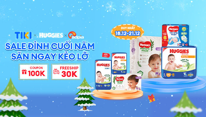 [TIKI x Huggies] Sale đỉnh cuối năm - Săn ngay kẻo lỡ