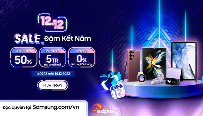 [SAMSUNG] Sale đậm kết năm tưng bừng mua sắm