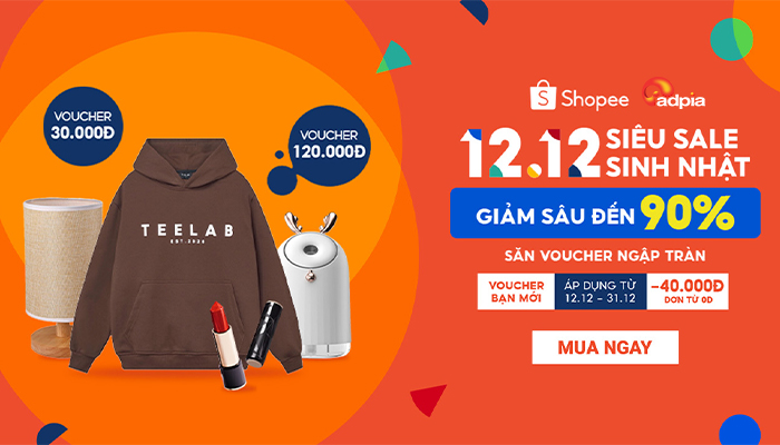 [SHOPEE] 12.12 Siêu sale sinh nhật - Giảm đến 90%