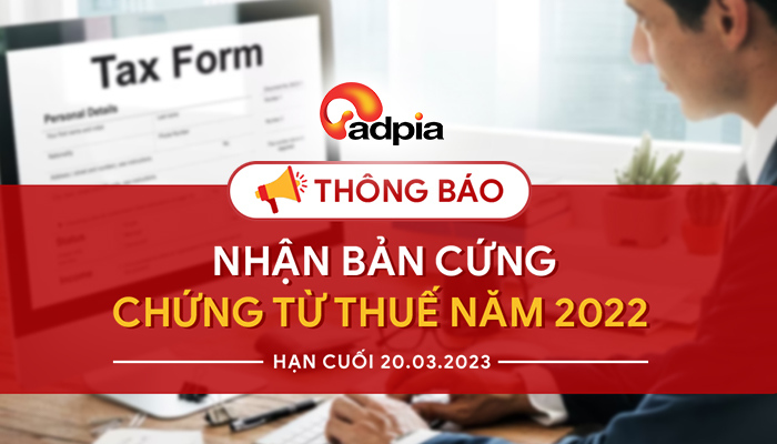 Thông báo thu thập thông tin Publisher nhận bản cứng chứng từ thuế 2022