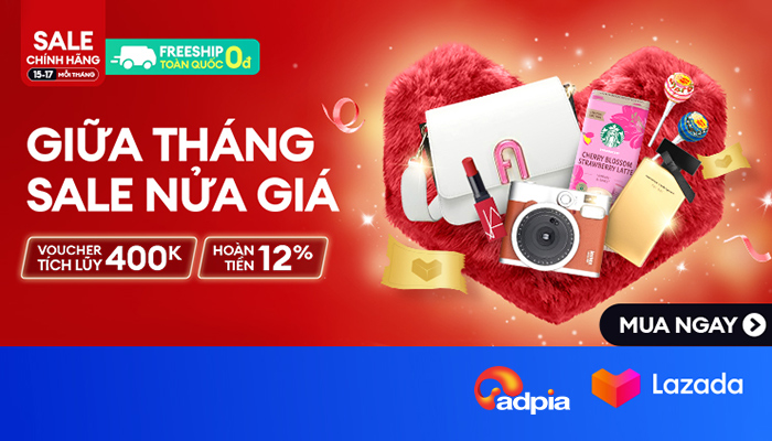 [LAZADA] Giữa tháng sale nửa giá