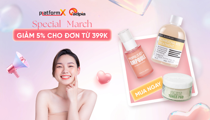 [PLATFORMX] Giảm 5% cho đơn từ 399K