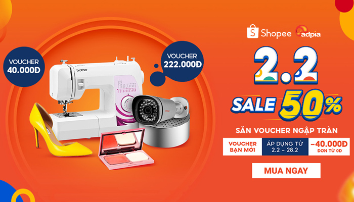 [SHOPEE] 2.2 sale 50% - Deal giảm 50% mỗi ngày