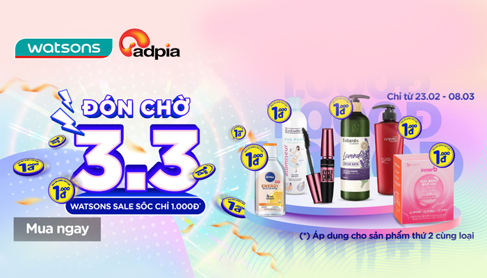 [WATSONS] Beauty Festival - Sale sốc 1.000Đ