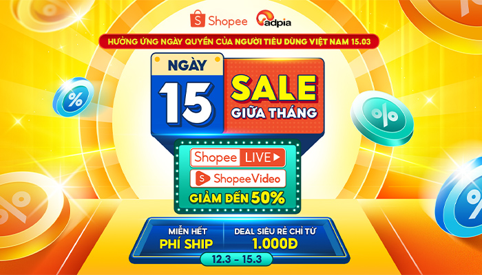 [SHOPEE] Ngày 15.03 sale giữa tháng