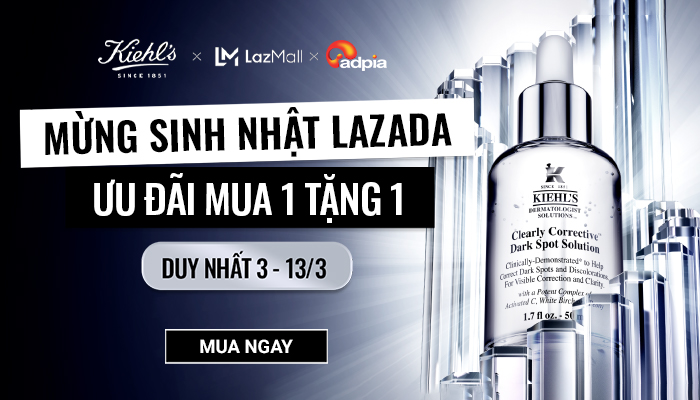 [LAZADA x Kiehl's] Mừng sinh nhật Lazada - Ưu đãi mua 1 tặng 1
