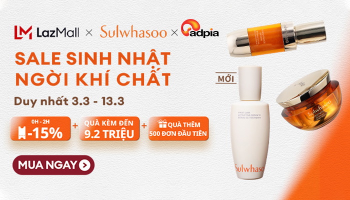 [LAZADA x Sulwhasoo] Sale sinh nhật - Deal chất ngất