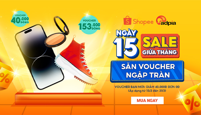 [SHOPEE] Ngày 15.3 sale giữa tháng