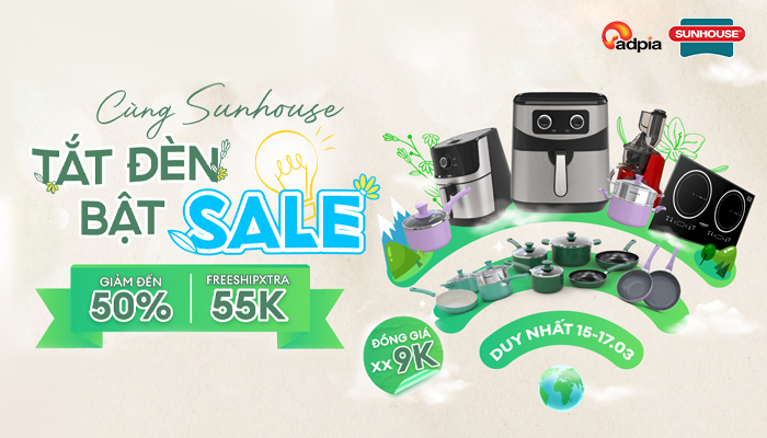 [SUNHOUSESHOPEE] Cùng Sunhouse tắt đèn bật sale