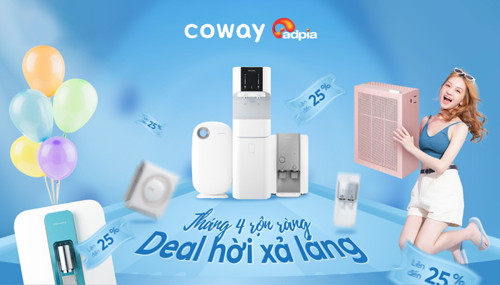 [COWAY] Tháng 4 rộn ràng - Deal hời xả láng