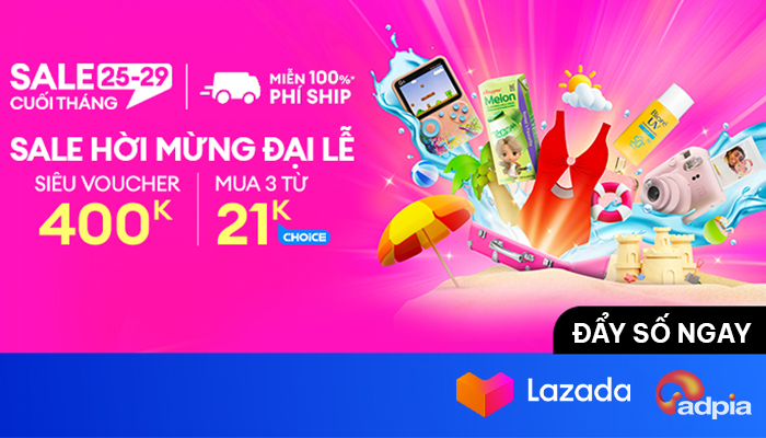 [LAZADA] Sale hởi mừng đại lễ