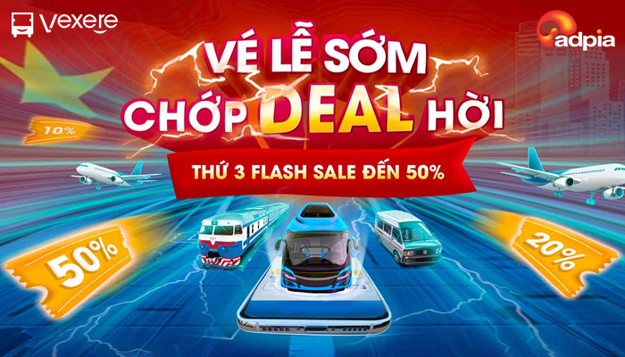 [VEXERE] Vé lễ sớm - Chớp deal hời