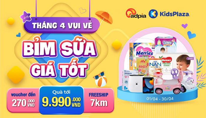 [KIDSPLAZA] Tháng 4 vui vẻ - Bỉm sữa giá tốt