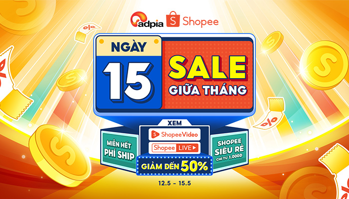 [SHOPEE] Ngày 15 sale giữa tháng 5
