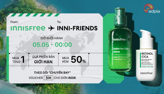 [LAZADA x Innisfree] Chọn khung giờ vàng săn Deal ngày đôi