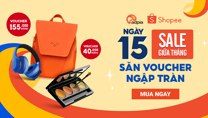 [SHOPEE] Ngày 15 sale giữa tháng săn voucher ngập tràn