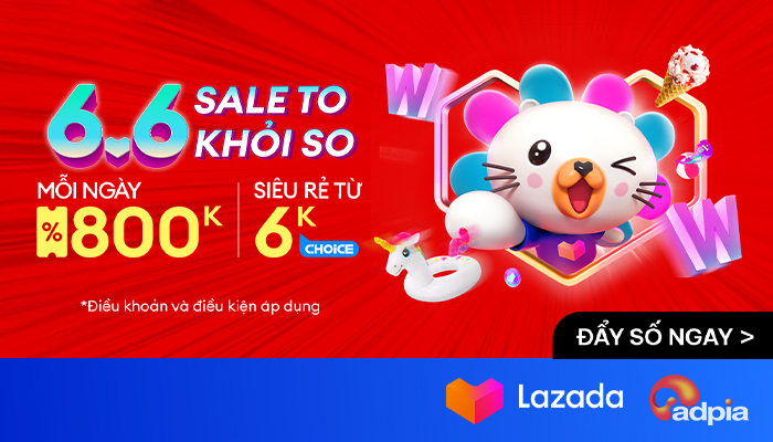 [LAZADA] Sale ngày đôi 6.6 - Sale to khỏi so