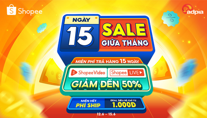 [SHOPEE] Ngày 15 sale giữa tháng