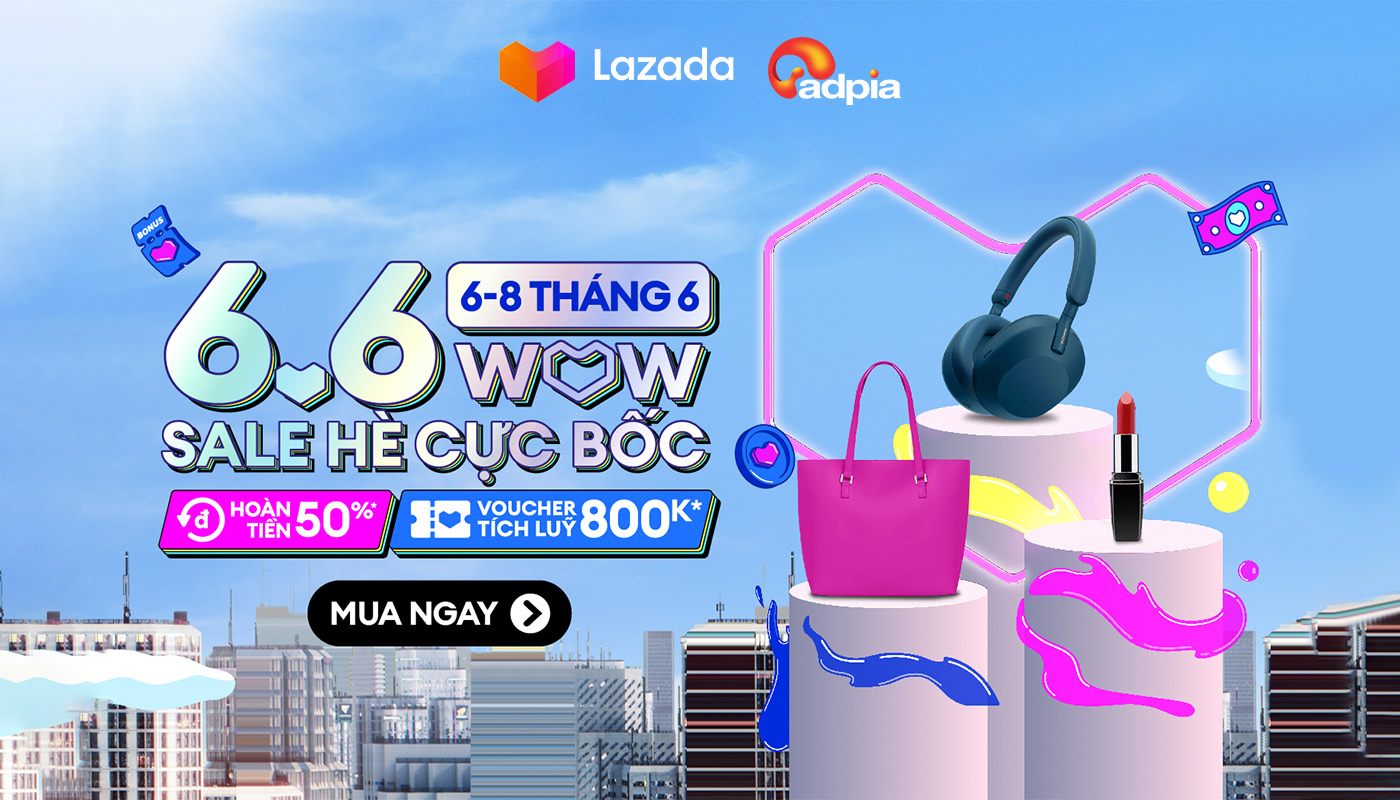 [LAZADA] 6.6 Siêu tiệc thương hiệu: VitalBeautie, Loreal Paris, Anessa, Elixir