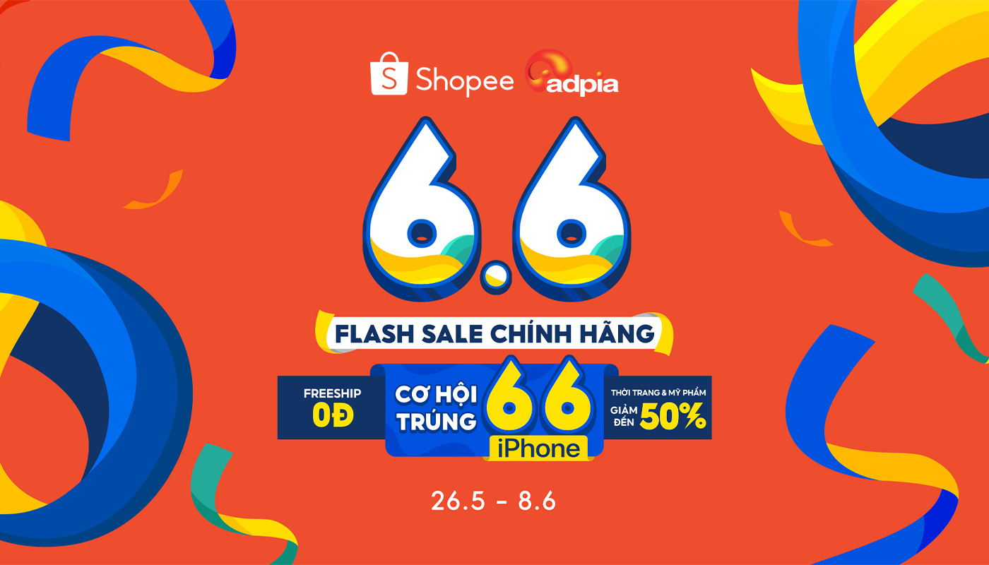 [SHOPEE] 6.6 Flash sale chính hãng - Thời trang & Mỹ phẩm giảm đến 50%