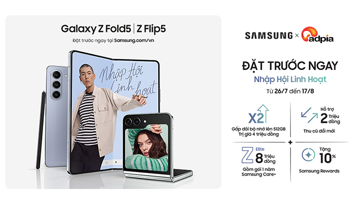 [SAMSUNG] Cơ hội tuyệt vời đặt trước Galaxy Z Fold 5 | Z Flip 5 mới