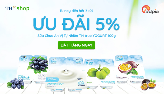 [TH SHOP] Ưu đãi sữa chua vị tự nhiên TH True Yogurt