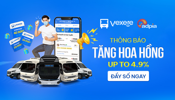[VEXERE] Thông báo tăng hoa hồng chiến dịch Vexere