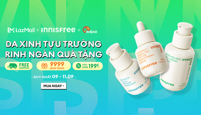 [LAZADA x Innisfree] Siêu sale ngày đôi - Duy nhất 9.9