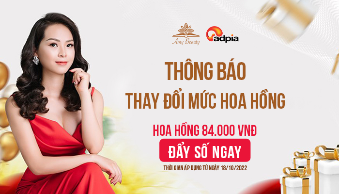 [AMYBEAUTY] Thông báo tăng hoa hồng chiến dịch