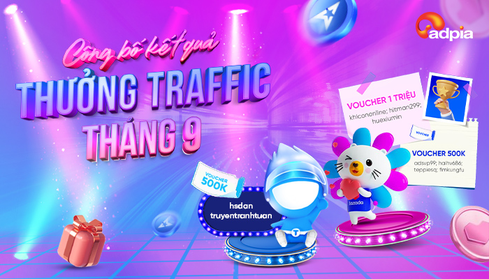 Công bố kết quả thưởng traffic Mega Sale Lazada, Tiki tháng 9