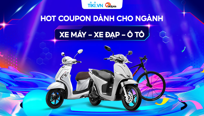 [TIKI] Coupon cực xịn dành cho ngành Ô tô - Xe máy - Xe đạp