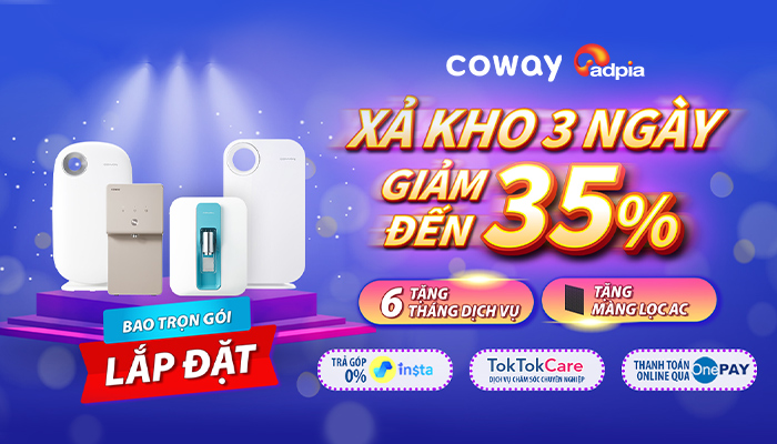 [COWAY] Siêu sale ưu đãi kép xả kho