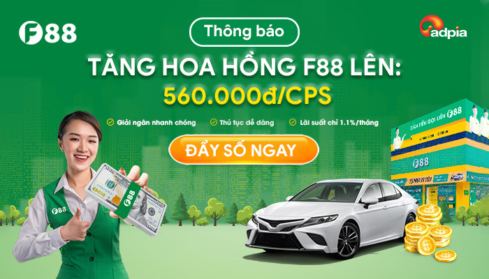 Thông báo thay đổi hoa hồng chiến dịch tiếp thị liên kết F88