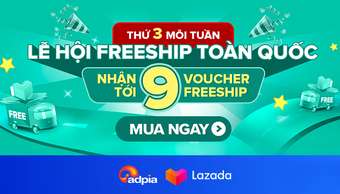 [LAZADA] Thứ 3 hàng tuần, rần rần mã freeship