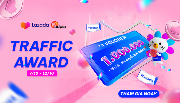 Nhận ngay voucher thưởng theo traffic