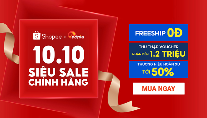 [SHOPEE] 10.10 Siêu sale chính hãng - Thương hiệu hoàn xu tới 50%