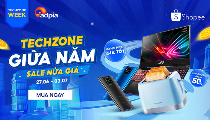 [SHOPEE] Techzone giữa năm sale nửa giá