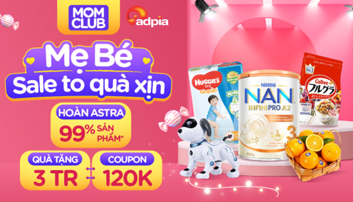 [TIKI]  Momclub - Mẹ bé sale to quà xịn